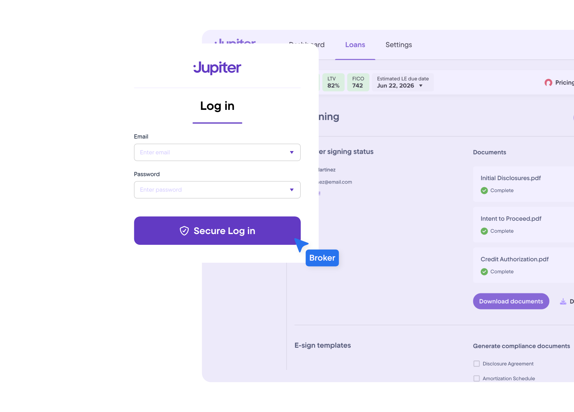Borrower financial data held inside authorized workflows, not shared outside them