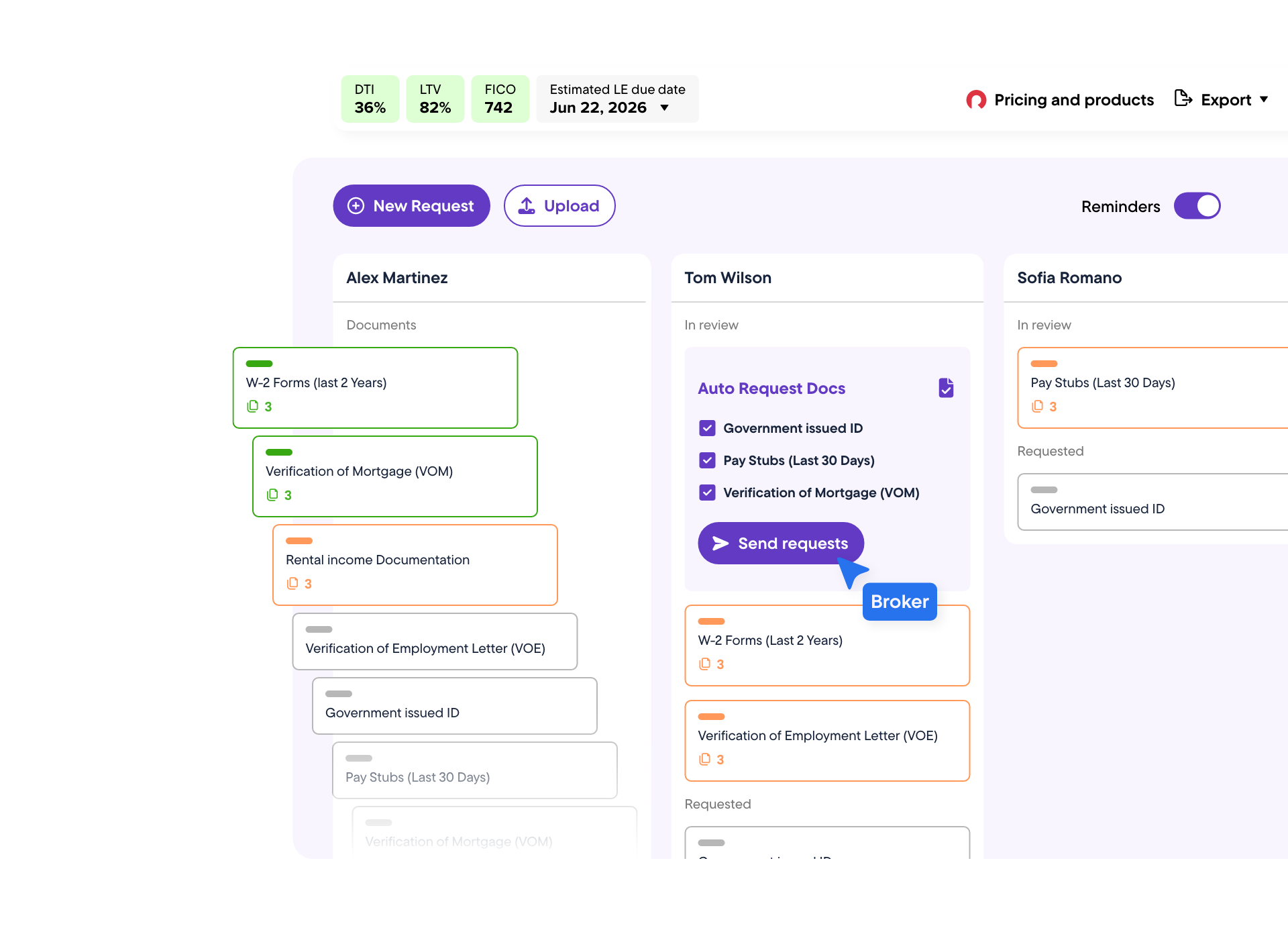 Centralized borrower communication in Jupiter: messages, notes, and portal access managed in one place