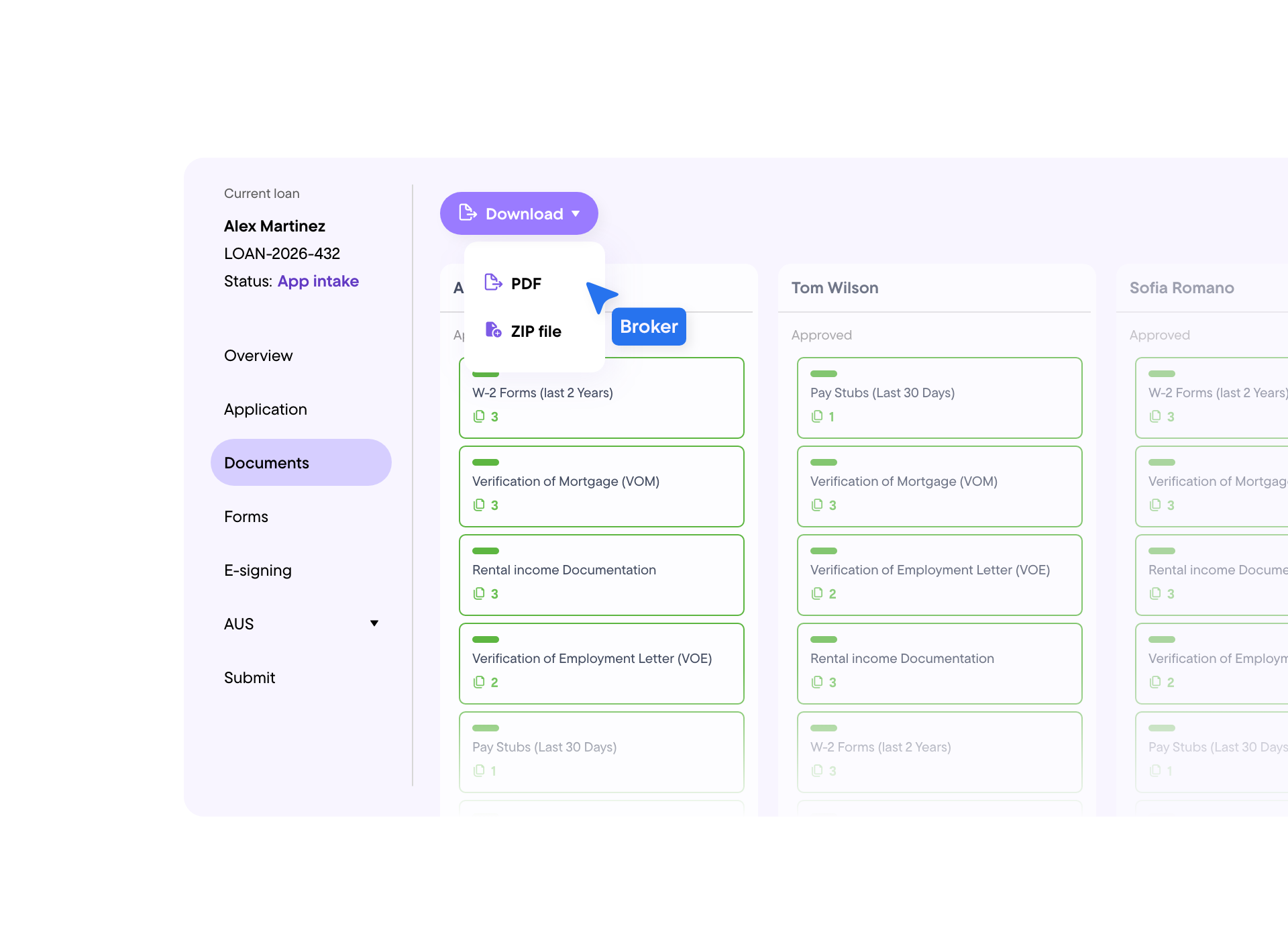 Uploaded documents bundled and converted into consistently organized PDFs